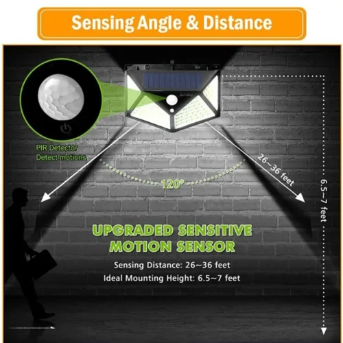 Lámpara solar con sensor de movimiento