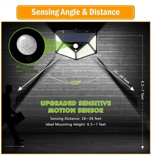 Lámpara solar con sensor de movimiento