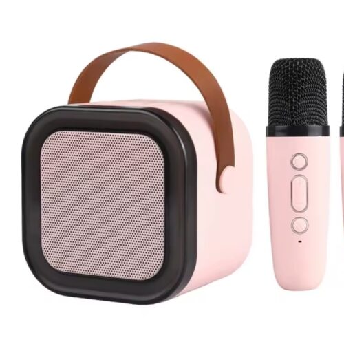 Mini bocina con micrófono para karaoke