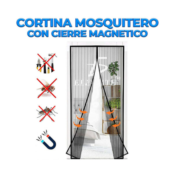 Cortina mosquitero magnética para puerta