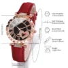Set de 6 piezas de reloj en color rojo