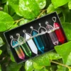 Cuentas de Chakra puntiagudas curativas en forma de bala