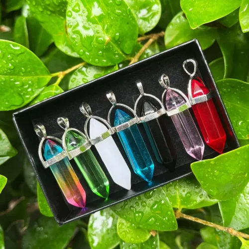 Cuentas de Chakra puntiagudas curativas en forma de bala