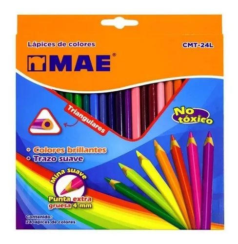 Colores triangulares largos C/24 mae