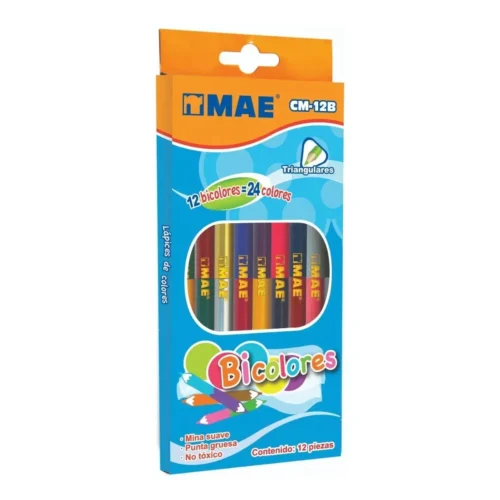 Colores MAE bicolor CM12B triangular C/12