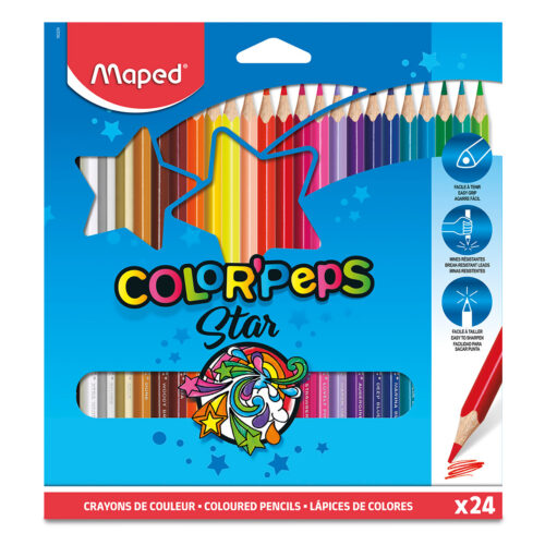 Lápices de Colores Triangulares Maped Color'Peps Star 24 piezas