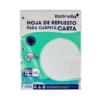 Hojas de repuesto para carpeta