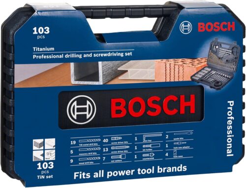 Bosch Set de Puntas y Brocas en Titanio Bosch 103 unidades