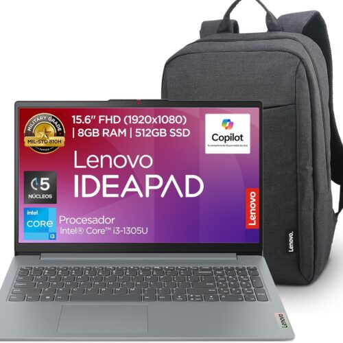 Lenovo Laptop + Mochila | IdeaPad Slim 3