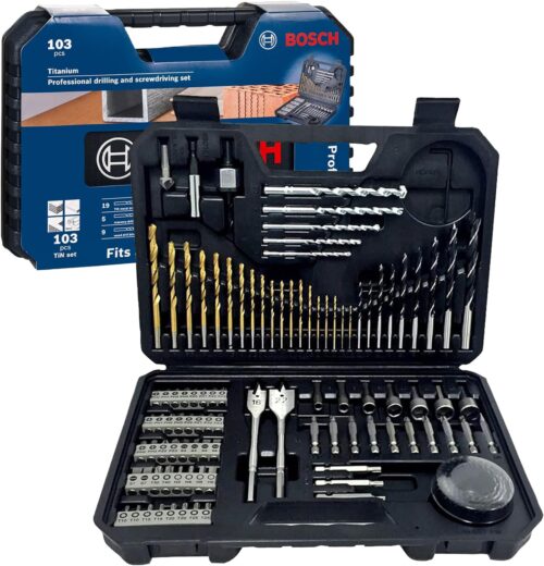 Bosch Set de Puntas y Brocas en Titanio Bosch 103 unidades