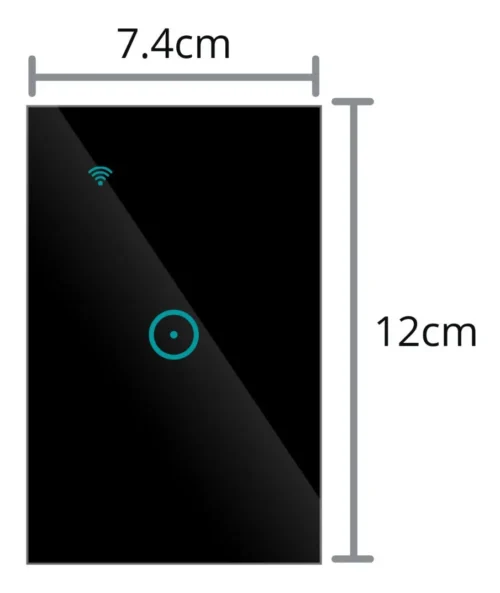 Apagador Inteligente Smart Touch 2 Botones Negro