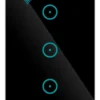 Apagador Inteligente Smart Touch 3 Botones Negro