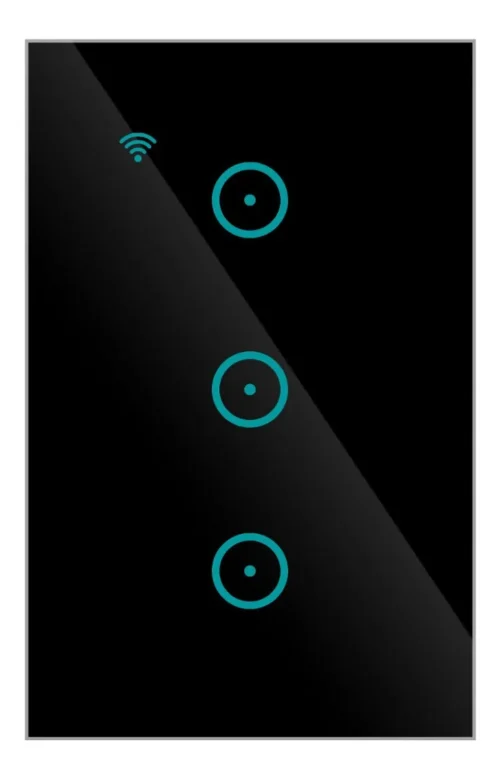 Apagador Inteligente Smart Touch 3 Botones Negro