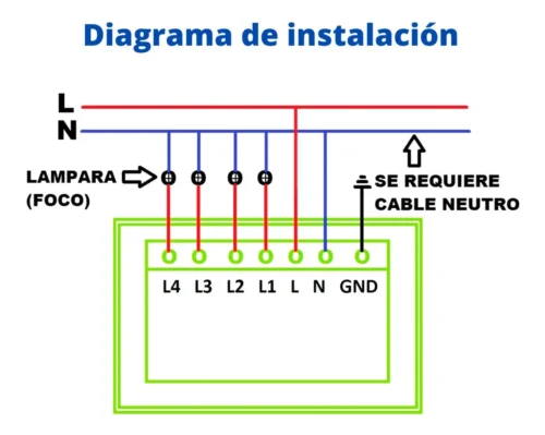 Apagador Inteligente Smart Touch 2 Botones Negro