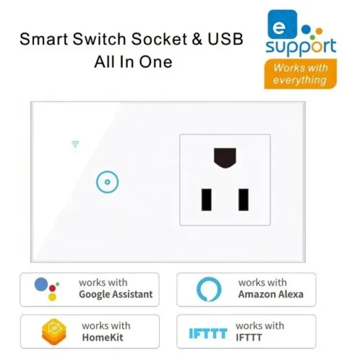 Apagador Inteligente Y Contacto Smart Blancocompatible Alexa