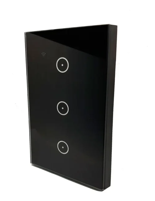 Apagador Inteligente Smart Touch 3 Botones Negro
