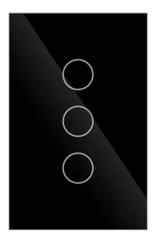 Apagador Inteligente Smart Touch 3 Boton Negro