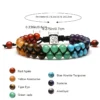 Pulsera de cristal para tratamiento de 7 Chakras
