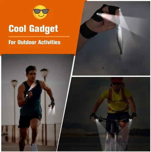 Guante LED de medio dedo