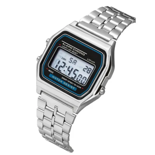 Reloj de acero tipo casio